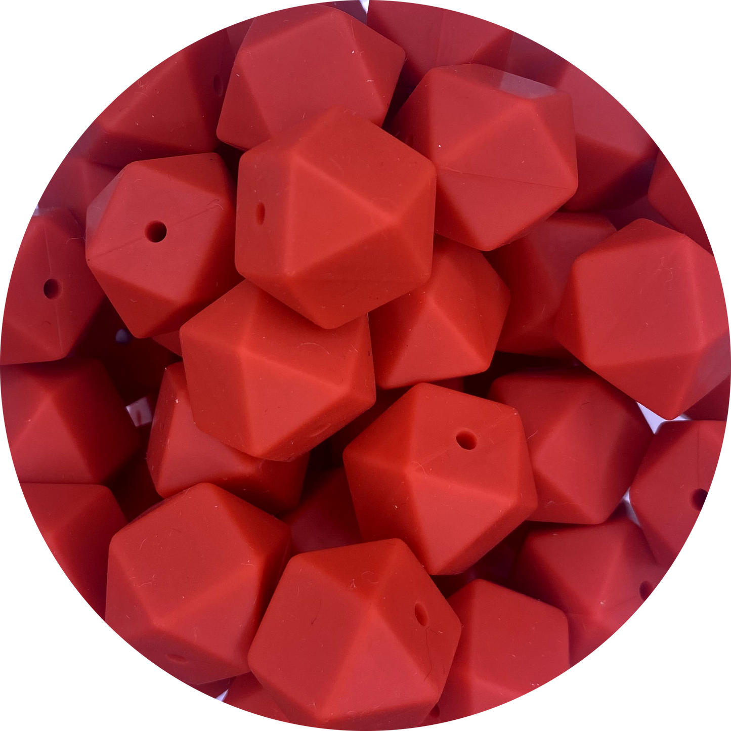 Ruby Red-17mm-Hexagon-10Pack