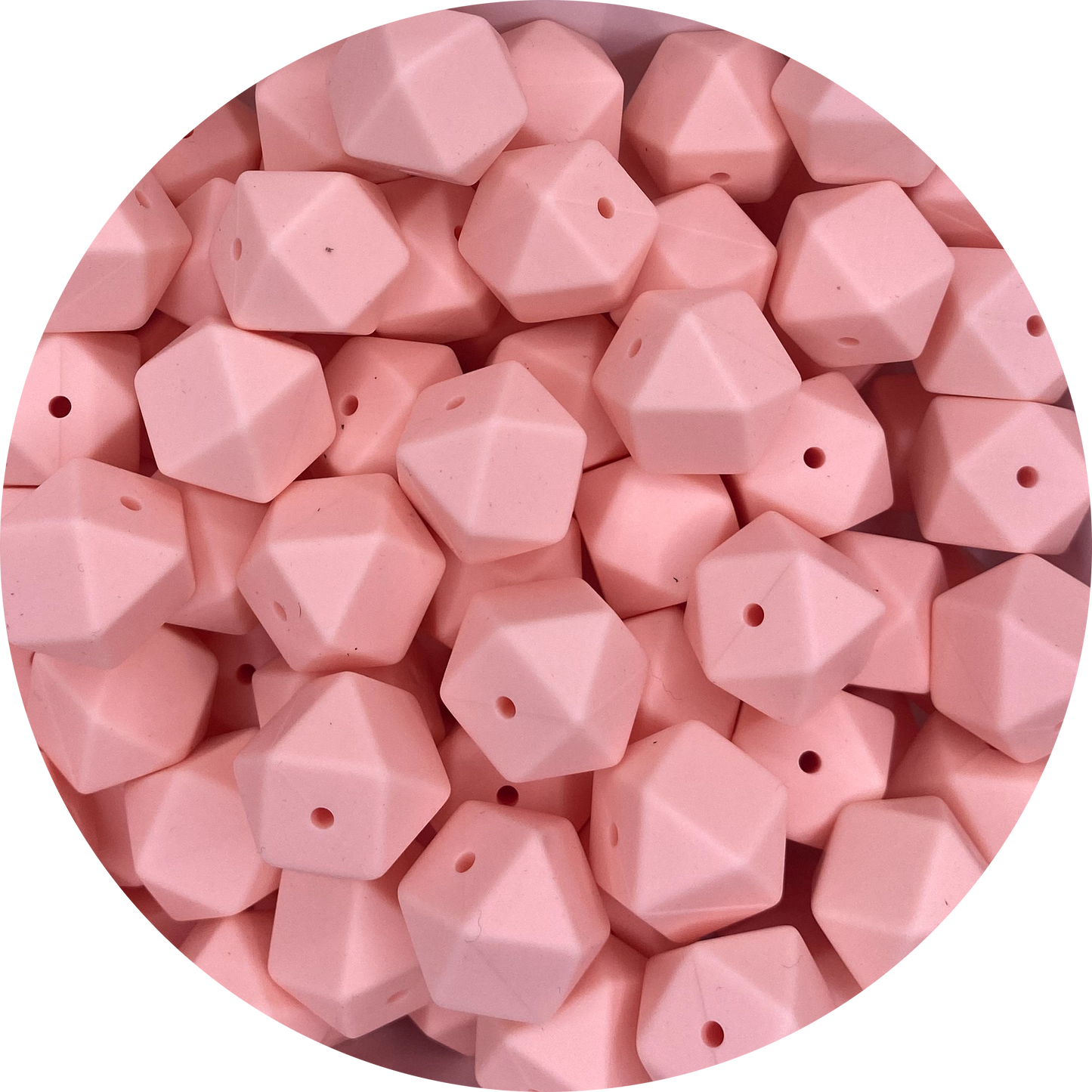 Light Pink-17mm-Hexagon-10Pack