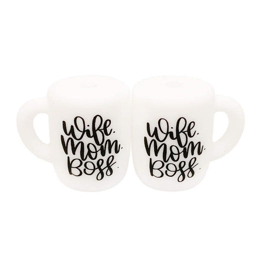 Silicone bead Mini-Mug "Wife,Mm, Boss"