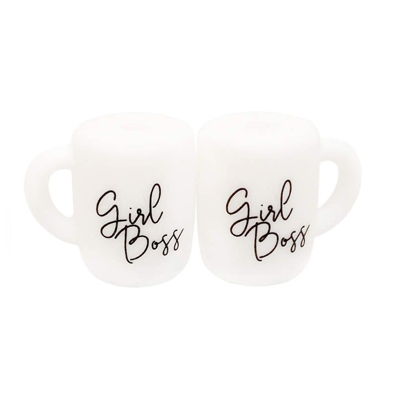 Silicone bead Mini-Mug "Girl Boss"