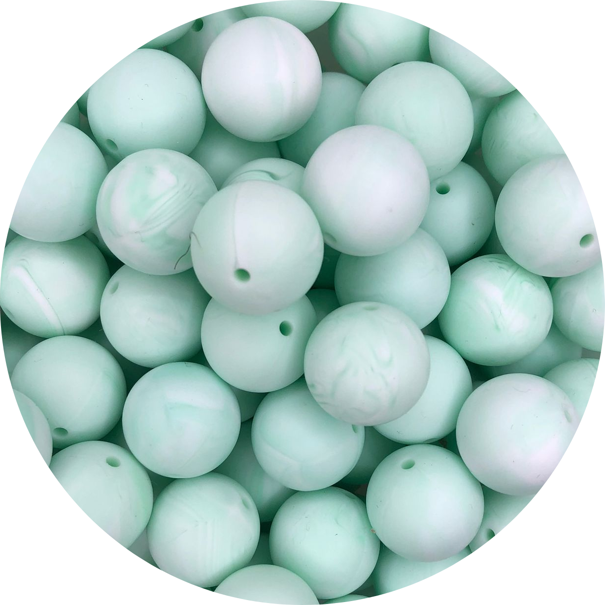 Marble Mint-19mm-round-10pack