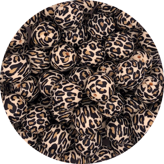 Leopard Beige-19mm-round-10pack