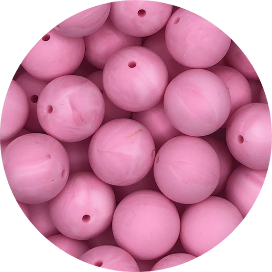 Pink Marble-19mm-round-10pack