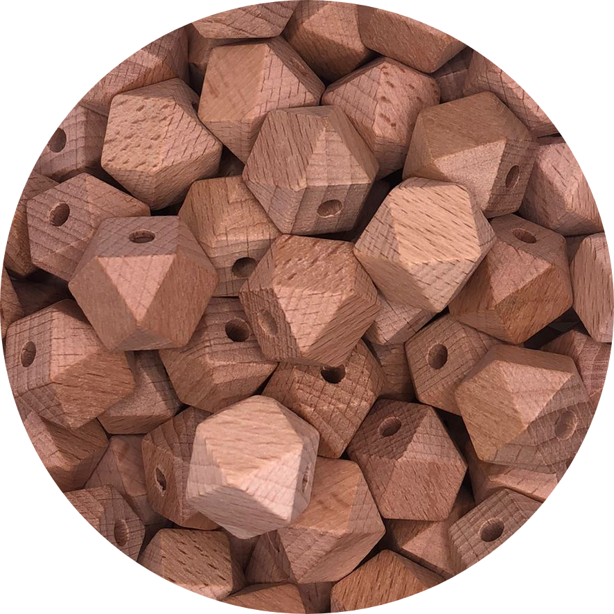 Beech Wood-17mm-hexagon-10 Pack