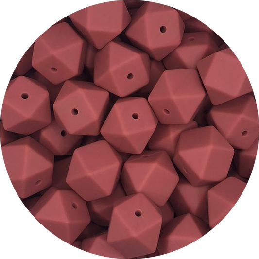 Light Mahogany-17mm-Hexagon-10Pack