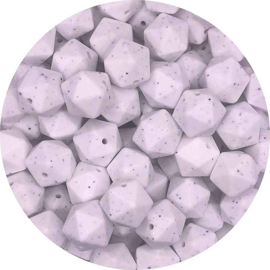 Speckled White-icosahedron-10 Pack