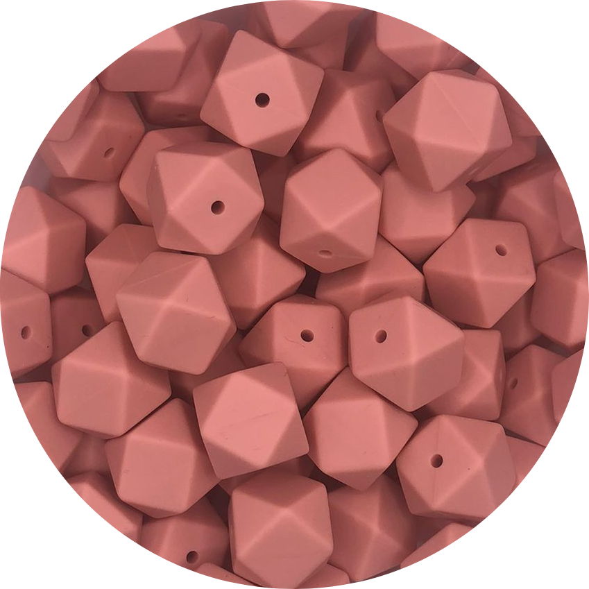 Dusty Pink-17mm-hexagon-10pack