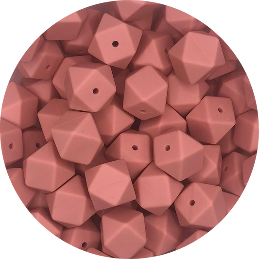 Dusty Pink-17mm-hexagon-10pack