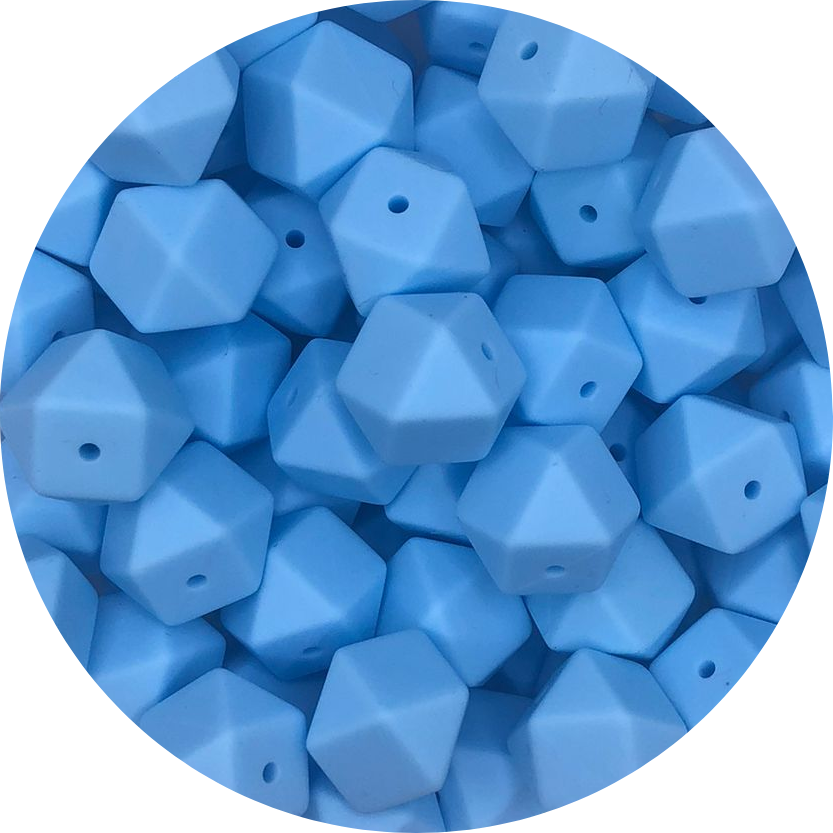 Baby Blue-17mm-Hexagon-10Pack