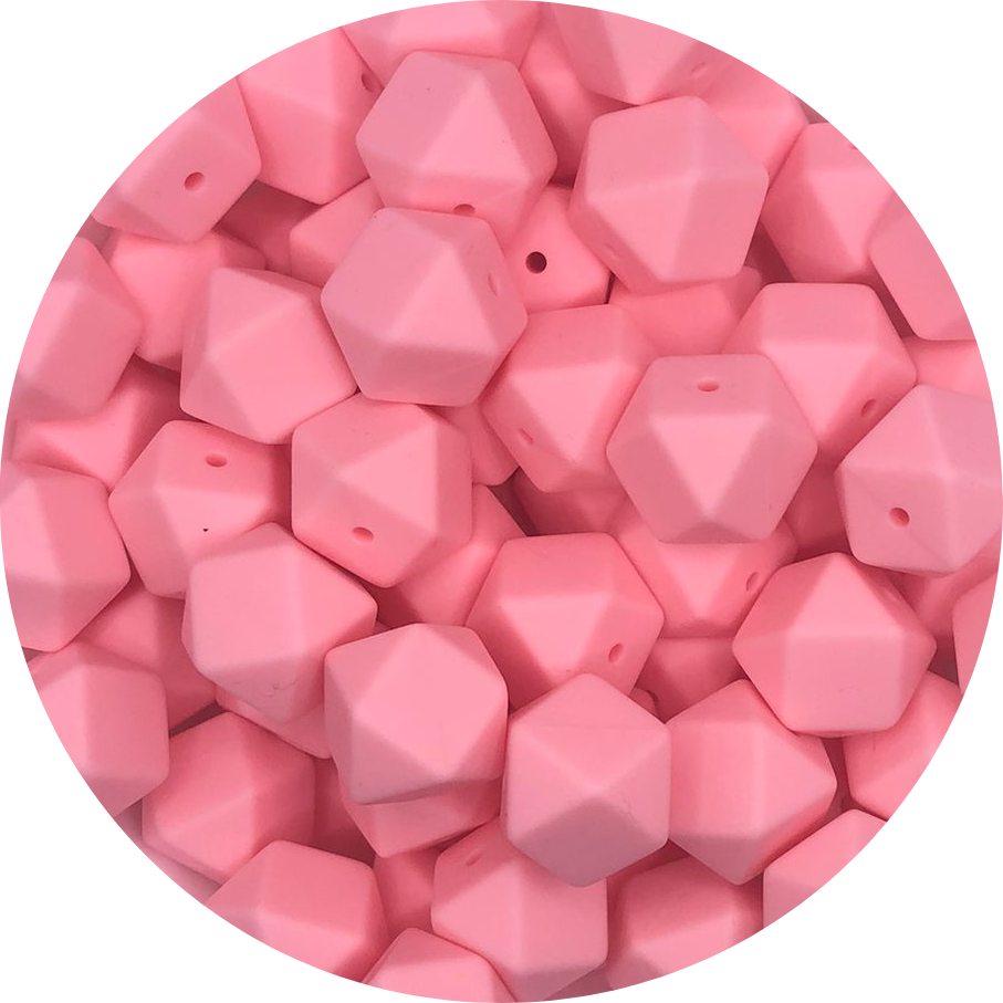 Rose Quartz-17mm-Hexagon-10Pack