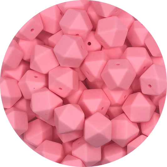 Rose Quartz-17mm-Hexagon-10Pack