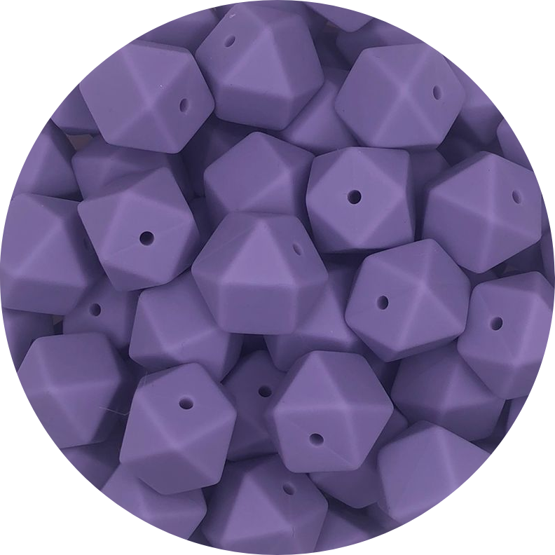 Lilac Purple-17mm-hexagon-10pack