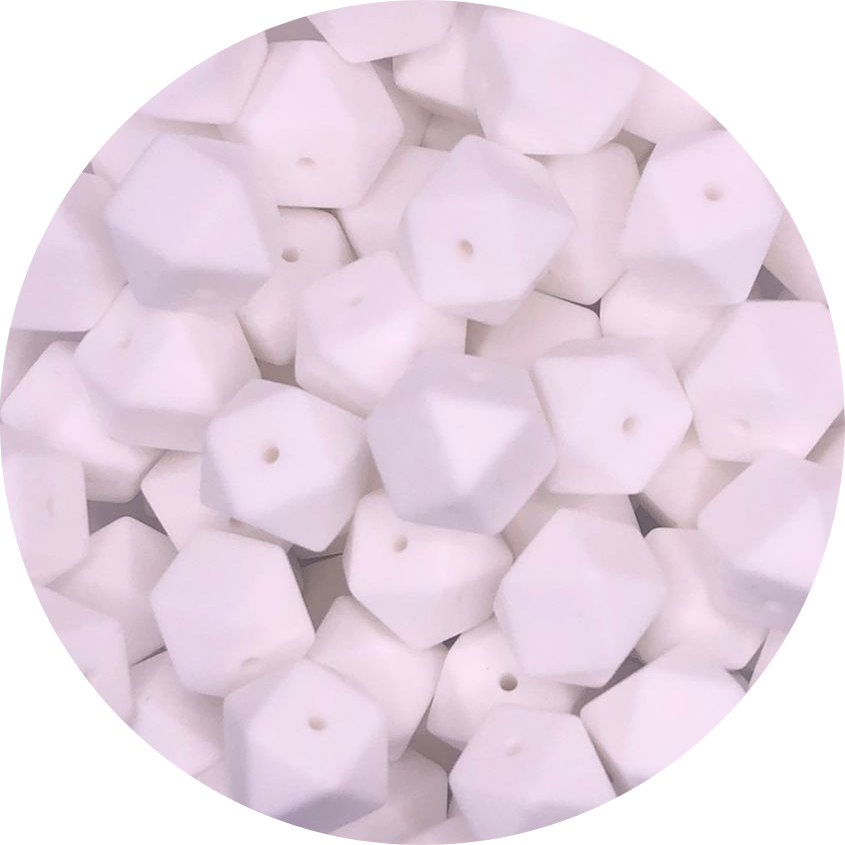 Snow White-17mm-Hexagon-10Pack