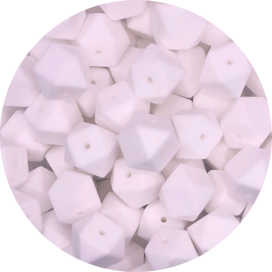 Snow White-17mm-Hexagon-10Pack