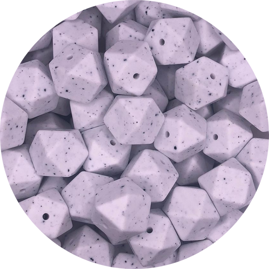 Speckled White-17mm-hexagon-10pack