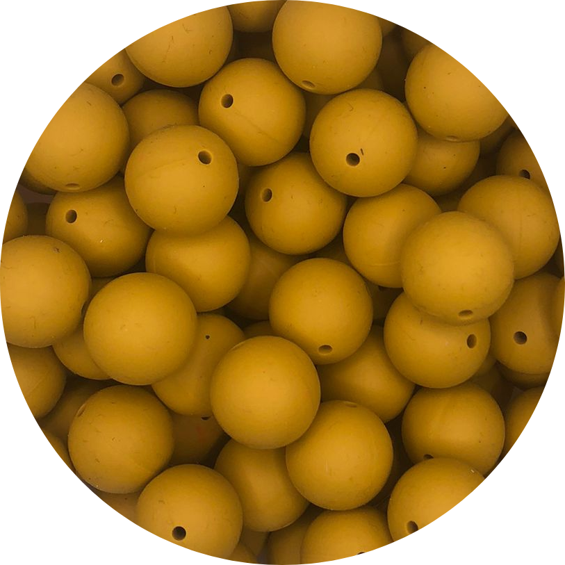 Mustard Yellow - 19mm round - 10pack