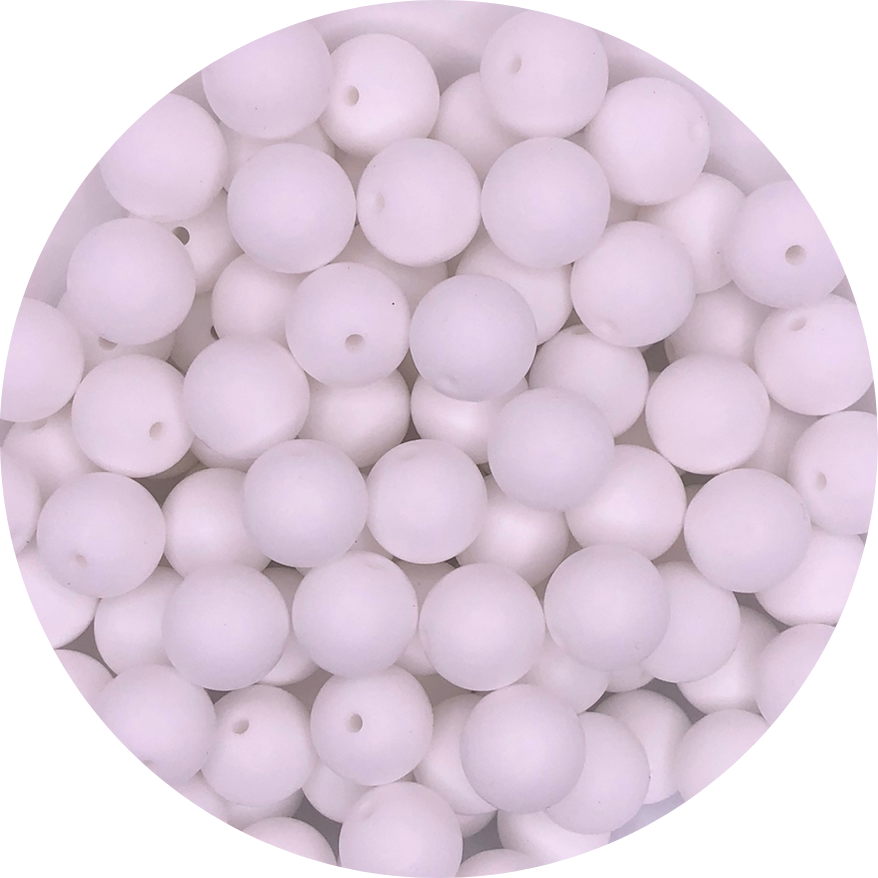 Snow White-15mm-round-10pack