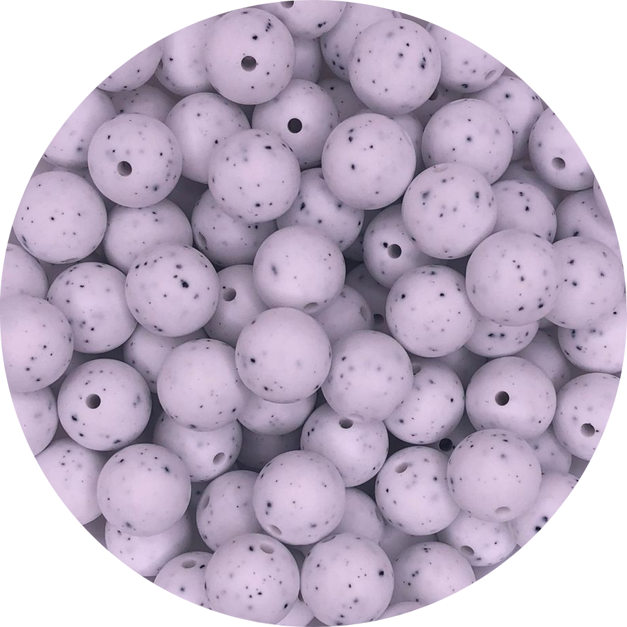 White Speckled-15mm-round-10pack