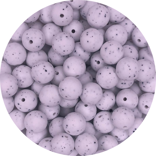 White Speckled-15mm-round-10pack