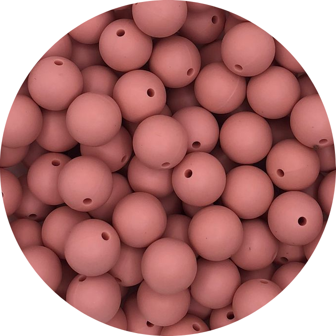 Dusty Pink-15mm-round-10pack